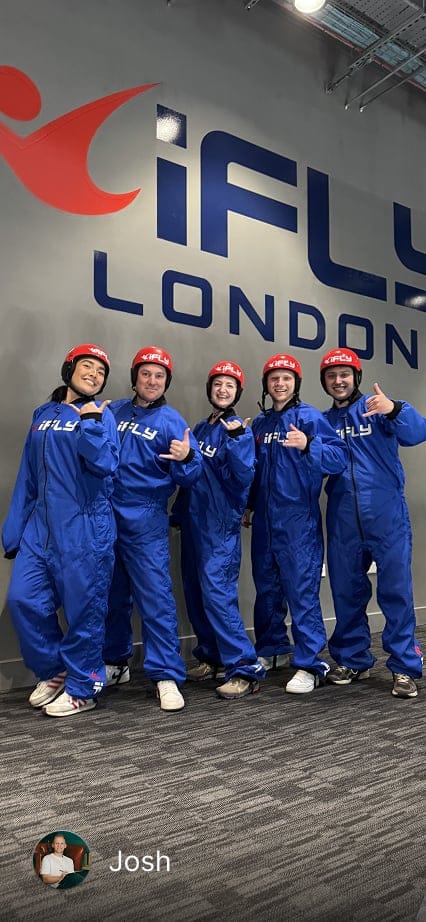 The team at indoor skydiving.